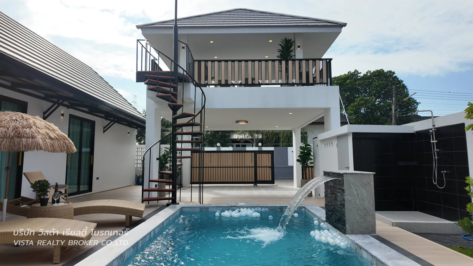 พูลวิลล่าสร้างใหม่ แปลงมุมติดถนน 3 ด้าน รายล้อมด้วยธรรมชาติและความร่มรื่น ทำเลทอง ห้วยใหญ่ พัทยา - 2