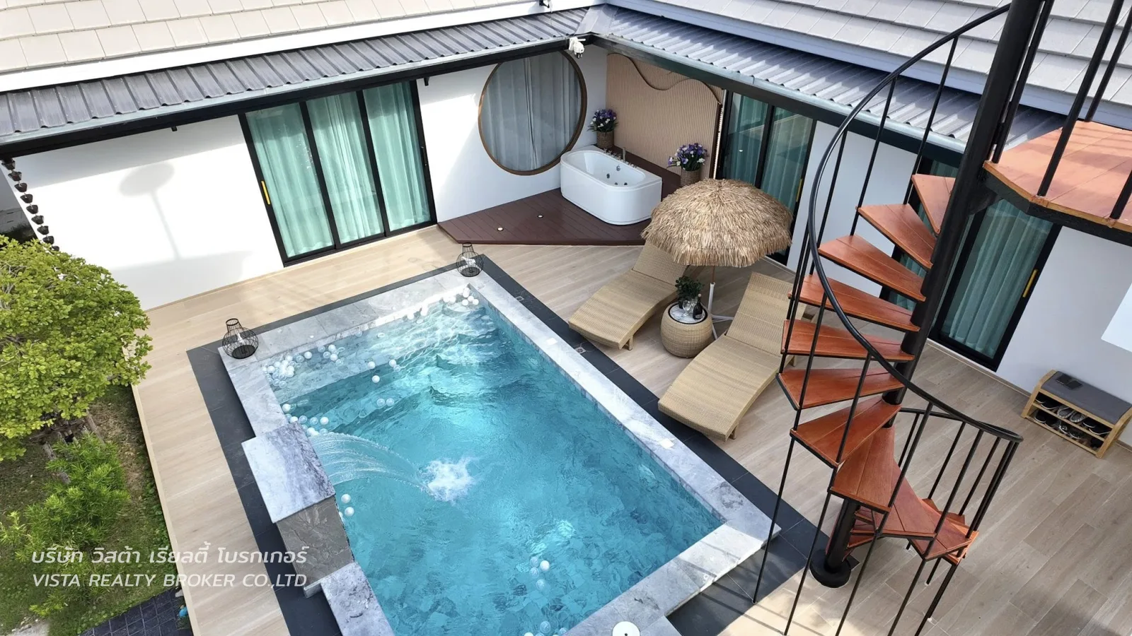 พูลวิลล่าสร้างใหม่ แปลงมุมติดถนน 3 ด้าน รายล้อมด้วยธรรมชาติและความร่มรื่น ทำเลทอง ห้วยใหญ่ พัทยา - 12